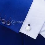 メンズ カフリンク ペンギンのデザイン カフス カフリンクス カフスボタン 銅 動物デザイン