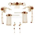 Yahoo! Yahoo!ショッピング(ヤフー ショッピング)7個/セット古代中国の蝶の花のタッセルヘアピンイヤリングセット