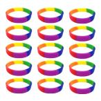 Yahoo! Yahoo!ショッピング(ヤフー ショッピング)15ピース/パックシンプルシリコンリストバンドファッションラバーブレスレットレインボー