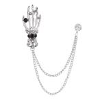 Yahoo! Yahoo!ショッピング(ヤフー ショッピング)パーソナリティスカル、ハンドボーン、サーフブローチ、メンズスーツピンゴールドシルバー