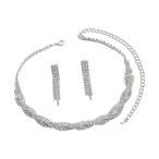  колье серьги crystal свадебный свадьба ювелирные изделия комплект невеста для b ride meidop ром костюм аксессуары 