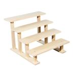 木製ディスプレイライザー 段付き香水オーガナイザー ジュエリー フィギュア コレクターアイテム用 4段 30cm