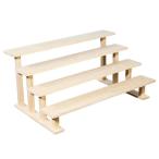 木製ディスプレイライザー 段付き香水オーガナイザー ジュエリーフィギュア コレクターアイテム用 4段 50cm