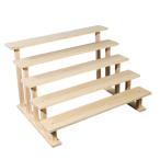 木製ディスプレイライザー 段付き香水オーガナイザー ジュエリー フィギュア コレクターアイテム用 5段 40cm