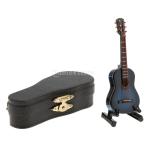 1/12 кукольный дом миниатюра мелкие вещи музыкальные инструменты из дерева гитара box имеется оборудование орнамент 