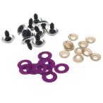 Yahoo! Yahoo!ショッピング(ヤフー ショッピング)10本のプラスチック製の安全なおもちゃの目+キラキラ不織布+洗濯機20mm紫