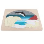 Yahoo! Yahoo!ショッピング(ヤフー ショッピング)多層木製動物パズルジグソーパズル子供知育玩具シロクマ