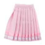 12インチ人形パーティーカジュアル衣装ピンクのファッションプリーツスカートドレス