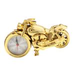 レトロなオートバイの時計彫刻バイクモデルアートクラフト装飾ゴールデンA