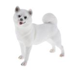 ショッピング教育玩具 シミュレーション動物モデルフィギュア子供教育玩具装飾白柴犬