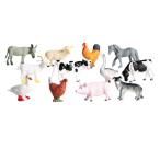 動物模型 フィギュア 豚 羊 馬 犬 乳牛 鶏 農場動物モデル 教育玩具 コレクション 約12個入り