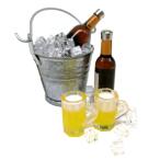 Yahoo! Yahoo!ショッピング(ヤフー ショッピング)人形の飲み物のためのミニチュアワインボトル+カップ+アイスバケットセットキッチングッズブラウン