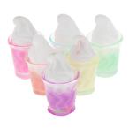 ミニチュアドールハウスミニチュア食品アイスクリームサンデードールハウスの装飾キッチンアクセサリー6個