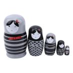 Yahoo! Yahoo!ショッピング(ヤフー ショッピング)5個セット女の子木製スタッキングおもちゃ.マトリョーシカロシアネスティング人形ガールズボーイズ.ハンド塗装置物.クリスマスギフト