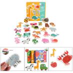 2-4歳の子供向けのマッチングパズルウッド教育玩具動物