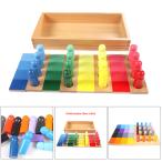 幼児用木製モンテッソーリカラーマッチングソーティング学習玩具4色