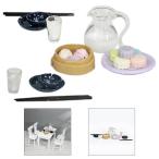 フードデザートティータイムスナックドールハウスキッチンアクセサリー1/12スケールセットB