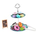 キッズアフタヌーンティーセットおもちゃティーポットソーサーケーキふりおもちゃ誕生日プレゼントA