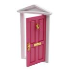  миниатюра дверь украшение из дерева 1/12 кукольный дом .. расположение DIY аксессуары, rose re