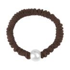  жемчуг head трос стильный портативный soft волосы кольцо женщина девушки путешествие party Brown 