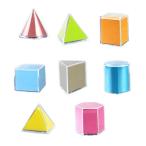 8x 幾何学形状ブロック 数学学習教材 幾何学アクセサリー 数学教育玩具 ステム教育 対象年齢 3+ 数学ゲーム