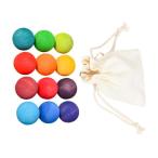 12 個モンテッソーリ木製ボールおもちゃ教育カウントおもちゃスタッキングギフト幼児学習教材子供のための女の子子供