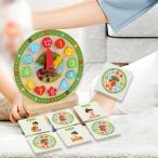 モンテッソーリおもちゃ 木製時計 子供のおもちゃ 就学前学習時間 学習教材 プレイルーム ホームスクール用品 子供用