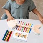 ショッピング教育玩具 幼稚園の早期教育玩具 木製学習色分類玩具 滑らかな魚の骨の組み合わせ 誕生日プレゼントのための教育玩具