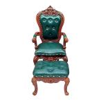 2 деталь 1/12 шкала стул . foot табурет симуляция аксессуары для бытового использования игрушка темно-зеленый 