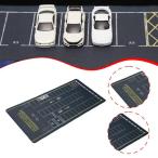 1/64 駐車場マット 車両シーンディスプレイ デスクトップ写真撮影用背景幕 巻き取り式レイアウト ミニカーガレージシーンマット 40cmx80cm