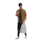 1:64 Home украшение центральная стойка -s мини фигурка модель . чуть более часть магазин .. настольный сумка имеется мужчина 