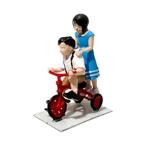 1/64 миниатюра фигурка детский фигурка железная дорога для макета Mini строительство прикладное искусство мужчина девочка верховая езда 