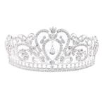 2色選べる ミニティアラ クラウン ヘアピン 王冠 花嫁 レディース パーティー 結婚式  ドレスアップ 写真小物 - 銀