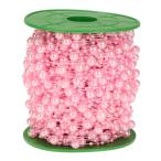 ビーズチェーン ビーズロール ガーランド DIY ジュエリー 帽子 約60m 多色選べる - ピンク