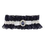 ガーター  リボン   ウェディングガーター  ブライダルガーター 多仕様選べる - 黒, 17×7×3cm