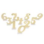 10個セット テーブル番号 ナンバー 0-9 数字 アクリル製 テーブル装飾 全2色 - ゴールド