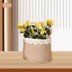 5 шт желтый лен ткань цветок корзина сумка подарок сумка оборудование орнамент свадьба. сладости подарок корзина сладости упаковочный пакет день св. Валентина память день для 