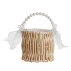  свадьба цветок корзина раунд бисер руль имеется Novelty ротанг корзина место хранения корзина обратная сторона двор party Home Cafe оборудование орнамент для 