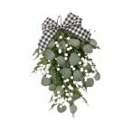 玄関用クリスマスリース 緑の葉 クリスマス飾り 自宅やお祭り、屋内、屋外の壁掛け飾り