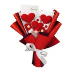 ハートニットの花かぎ針編み花の花束飾り母の日ギフト編み花のための女性のための彼女のガールフレンドのお母さん