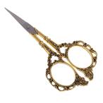 ヨーロッパ ヴィンテージ 花柄  縫製 DIY 手芸 ステンレススチール 全4色選ぶ - ゴールド