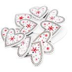 木製 クリスマス形 ボタン 装飾 約25個 3様式選ぶ - 様式1