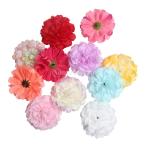 人工造花 シミュレーション 菊 ホーム装飾品 フラワーヘッド 結婚式 10個入り 12色選べ - 混合