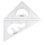 ライアングルルーラー 三角形 定規 45/60度 製図用品 学生 全3サイズ 2個入り - 25cm