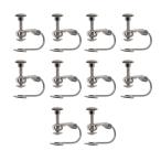 Yahoo! Yahoo!ショッピング(ヤフー ショッピング)イヤリング用 ネジ式 クリップ 調節可能 10ピース入り 全7色 パーティー - 銀