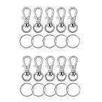 ジュエリー作り スイベル クラスプ スナップ キーリング付き 約20個入り