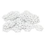 木製装飾 雪片の形 工芸品 DIY 白い 約100個入り