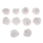 Yahoo! Yahoo!ショッピング(ヤフー ショッピング)10セットふわふわフェイクファーポンポンポンポンボールキーホルダー用帽子バッグアクセサリーホワイト