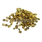 ハートベイル100個の接着剤ペンダントハンガーゴールドメッキ16x8mm