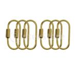 Yahoo! Yahoo!ショッピング(ヤフー ショッピング)2/6ピース真鍮ねじロックキーチェーンリングクリエイティブクラフトハンギングリング6ピース